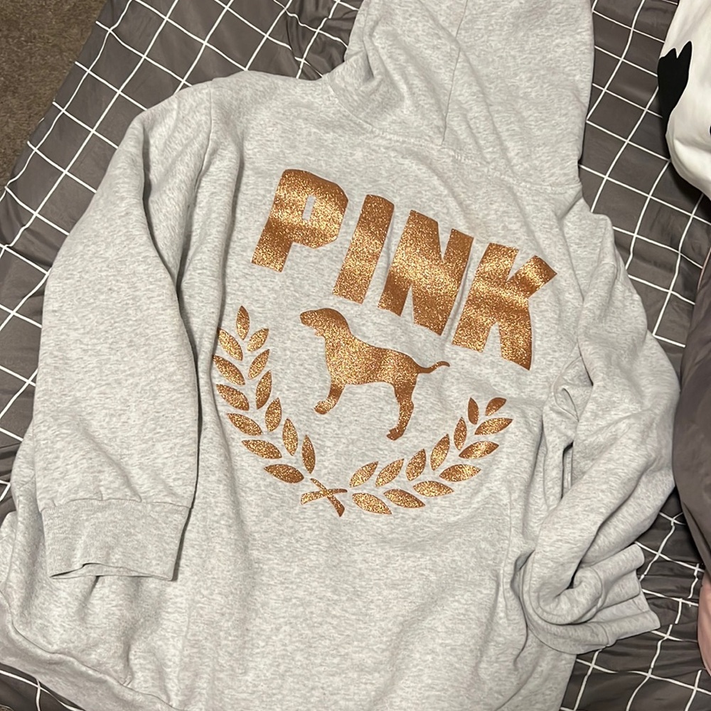 PINK glitter hoodie